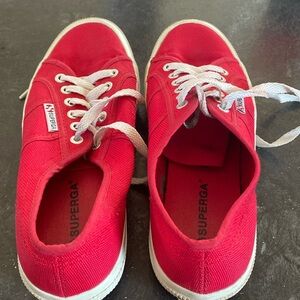 Supergal. Red women’s shoes.